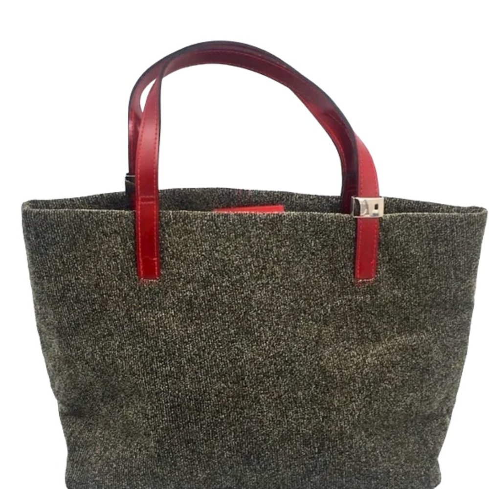 Lancôme 👜 Gray & Red Cosmetic Tote